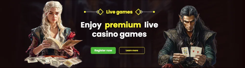 Premium Live Casino Games Banner